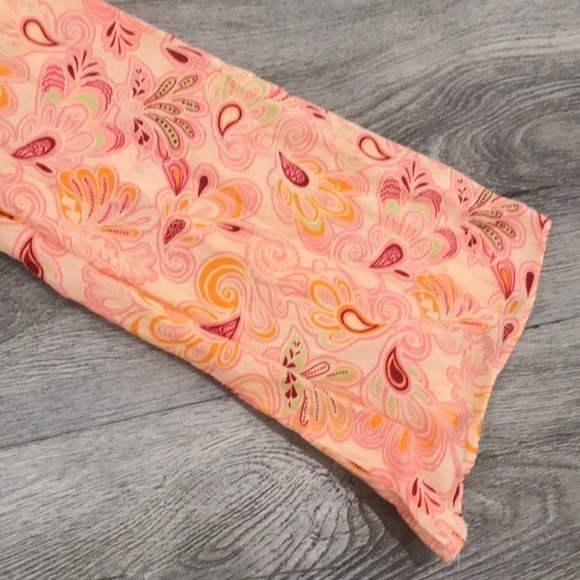 Zara Orange Paisley Open Back Cutout Flare Bell Long Sleeve Top L - Picture 6 of 15